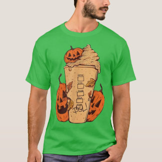 Camiseta Cute Cae Vibes Café Calabaza Spice Latte Bebidas