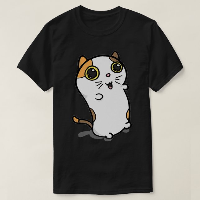 Camiseta Cute Calico Cat Chibi Premium (Diseño del anverso)
