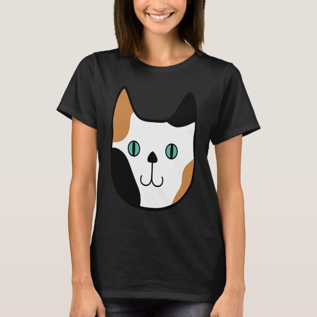 Camiseta Cute Calico Kitty Cat Fun Adorable Kitten (Anverso)