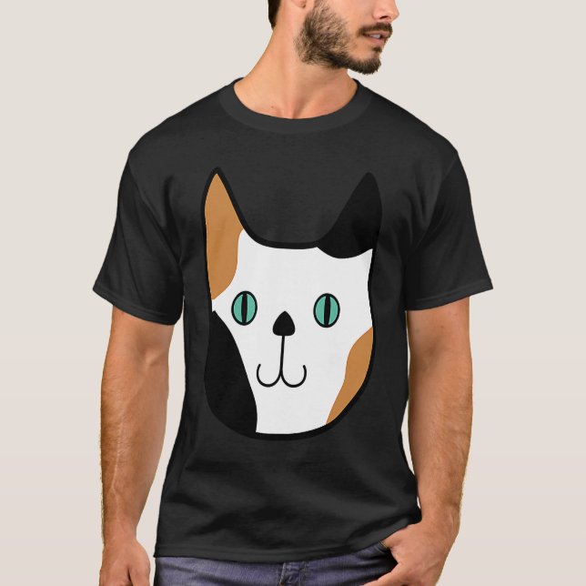 Camiseta Cute Calico Kitty Cat Fun Adorable Kitten (Anverso)