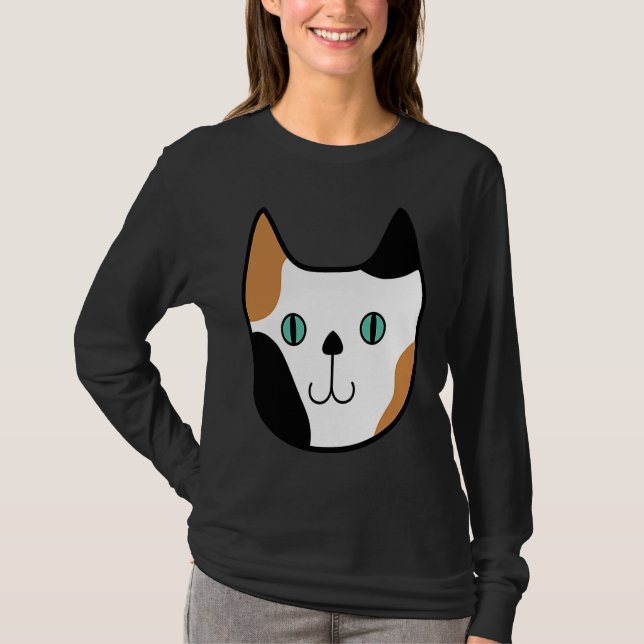 Camiseta Cute Calico Kitty Cat Fun Adorable Kitten (Anverso)