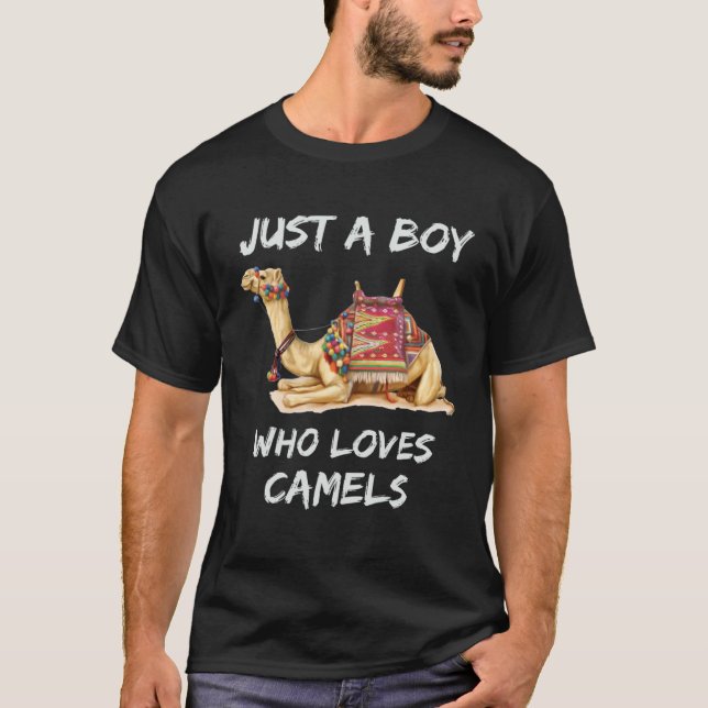Camiseta Cute  camel graphic just a boy who loves camels (Anverso)