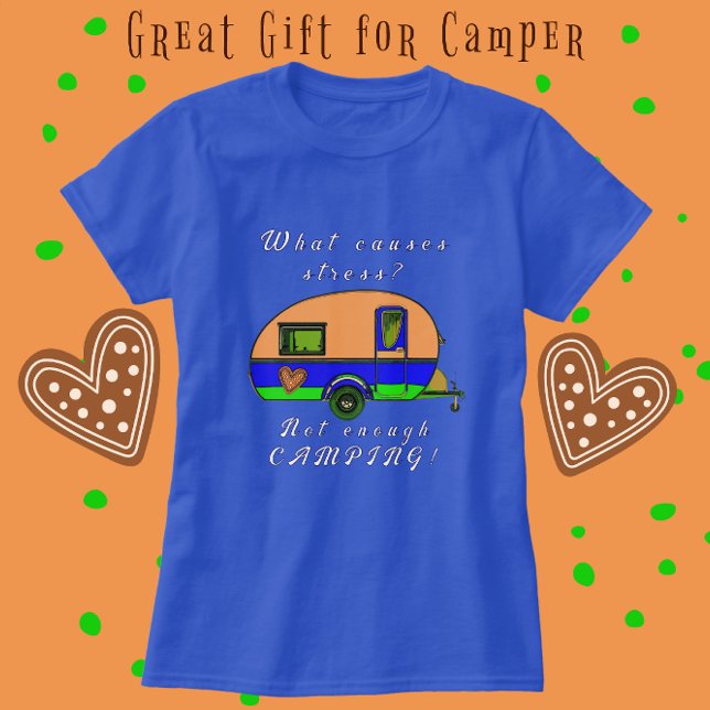 Camiseta Cute Camper Lo Que Causa Estrés Camiseta (RV Camping Shirt.)