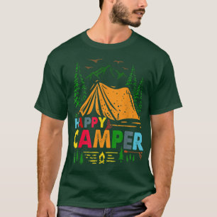 Camiseta Cute Campfire Happy Camper Camping Funny Gift Men