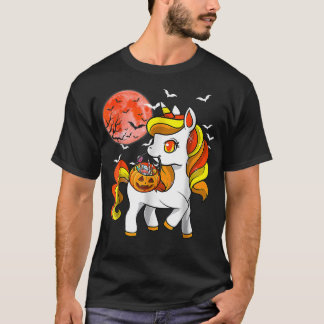 Camiseta Cute Candy Corn Unicorn Halloween464