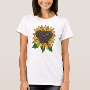 Camiseta Cute Cane Corso perro en girasol
