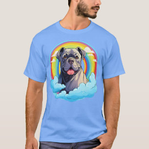 Camiseta Cute Cane Corso Rainbow Cloud Kawaii Perro Happy P