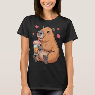 Camiseta Cute Capybara Boba Tea Bubble