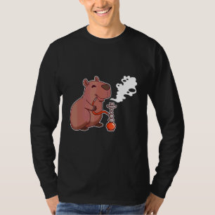 Camiseta Cute Capybara Fumando Narguile Shisha