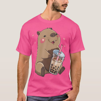 Camiseta Cute Capybara Kawaii Anime Beber el tapón de té de