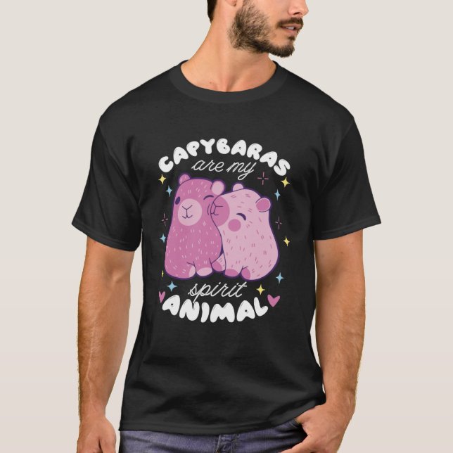 Camiseta Cute Capybaras Are My Spirit Animal Capybara (Anverso)