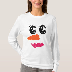 Camiseta Cute cara de muñeco de nieve – Pincelada mínima de