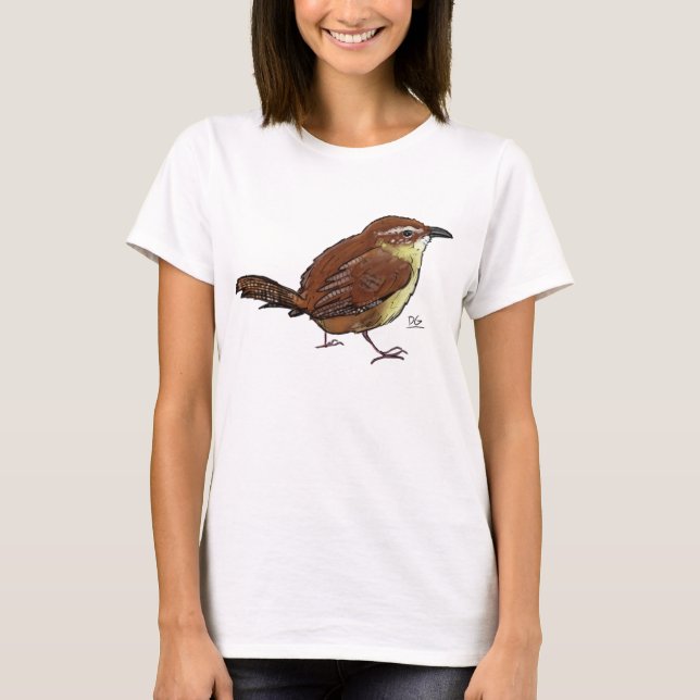 Camiseta Cute Carolina Wren T-Shirt (Anverso)