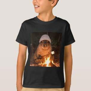 Camiseta Cute carpincho malvaviscos de fogata divertido cam