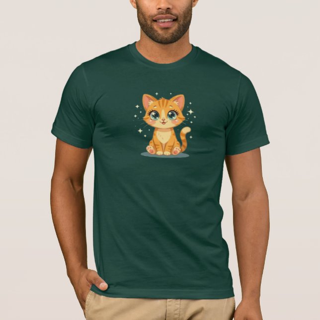 Camiseta **Cute Cartoon Cat – Adorable Kitty Illustration** (Anverso)