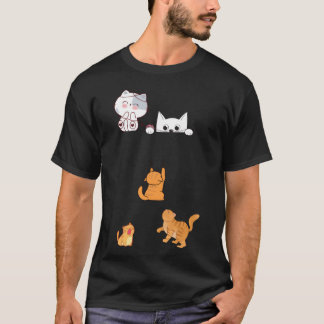 Camiseta Cute Cartoon Cat Car Sticker Funny Cat Scratch gif