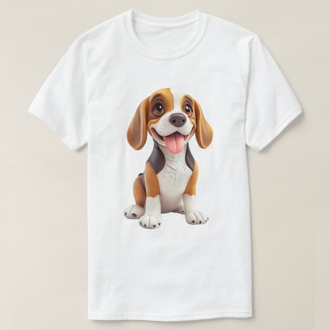 Camiseta Cute Cartoon Dog (Diseño del anverso)