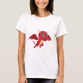 Camiseta Cute cartoon flying devil