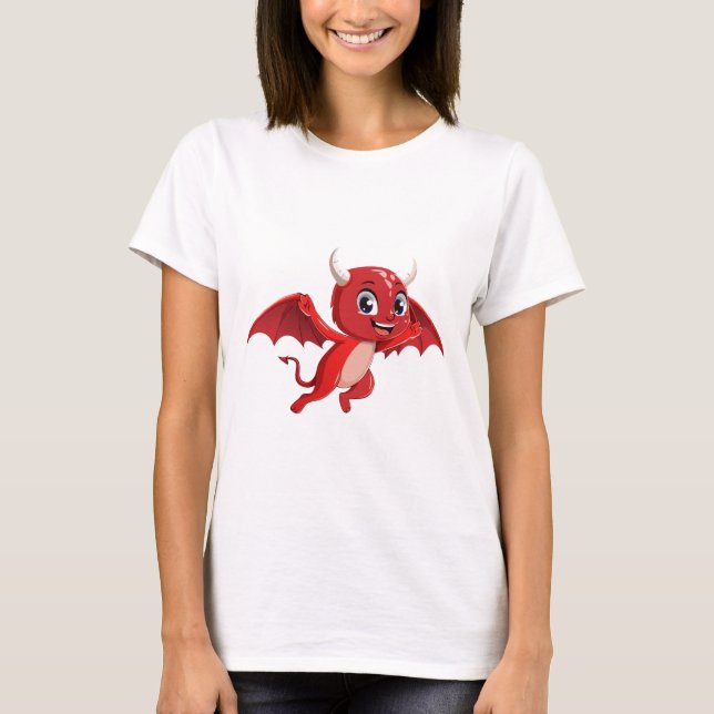 Camiseta Cute cartoon flying devil (Anverso)