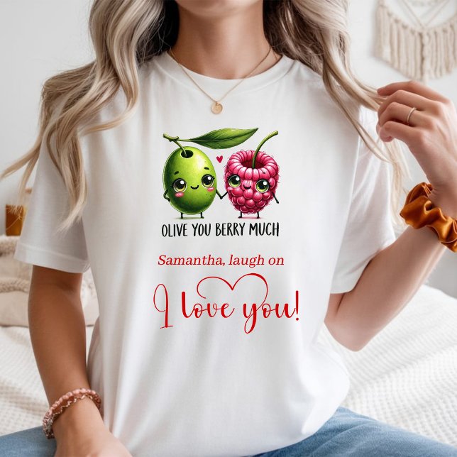 Camiseta Cute Cartoon Food Women Tee Custom Name Valentine (Cute Cartoon Food Women Tee Custom Name Valentine)