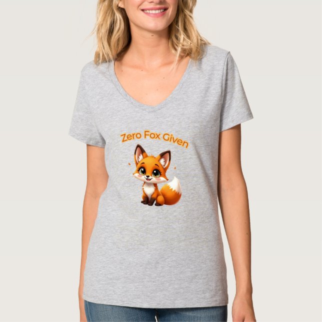 Camiseta Cute Cartoon Fox – Adorable Kawaii Style (Anverso)