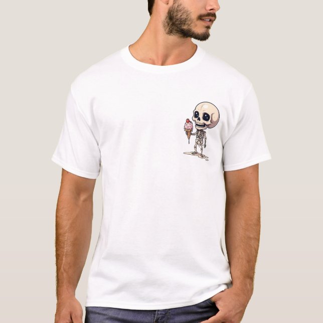 Camiseta Cute Cartoon Skeleton Character (Anverso)