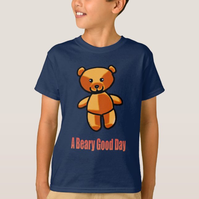 Camiseta Cute Cartoon Teddy Bear Pun Illustration (Anverso)