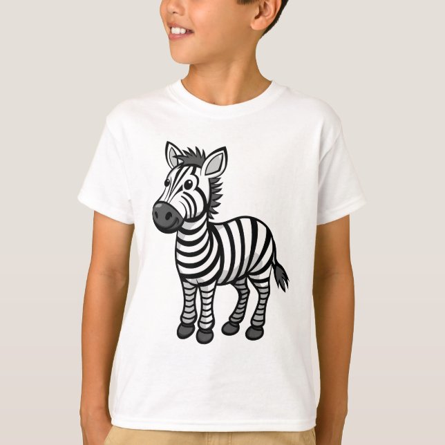 Camiseta Cute Cartoon Zebra – Adorable Safari animal  (Anverso)