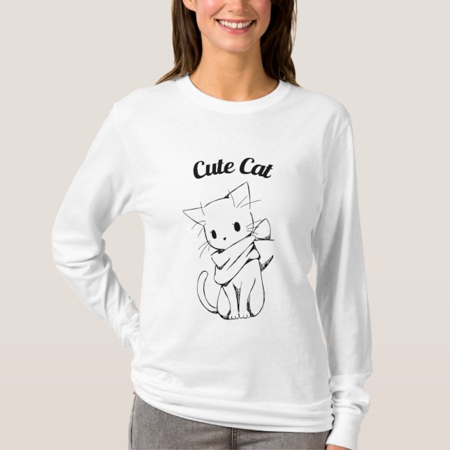 Camiseta Cute Cat  (Anverso)
