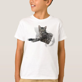 Camiseta Cute Cat 3D Ilusión divertida gráfica popular