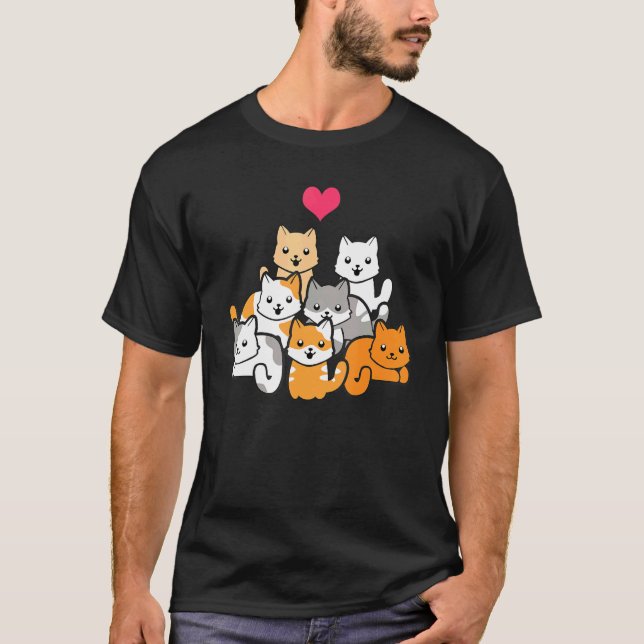 Camiseta Cute Cat   a bunch of cute cats (Anverso)
