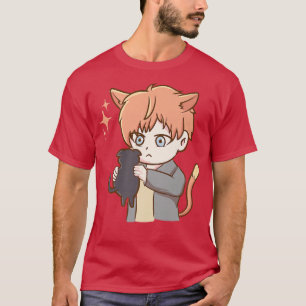 Camiseta Cute Cat  Anime Otaku Girl Aesthetic Japan Culture