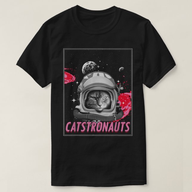 Camiseta Cute Cat Astronaut Feline Space For Pet Owner Scie (Diseño del anverso)