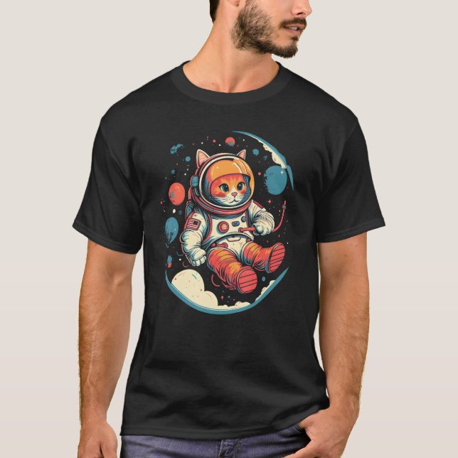 Camiseta Cute Cat Astronaut in Space Celestial Gifts (Anverso)