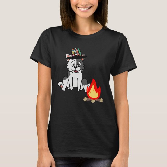 Camiseta cute cat bonfire  kids (Anverso)