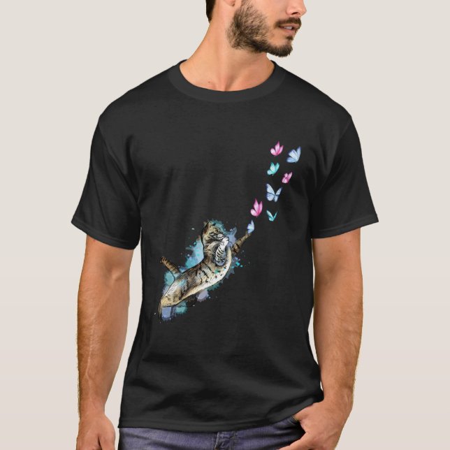 Camiseta Cute Cat Catching Butterfly Kittens  Kitty Adoptio (Anverso)