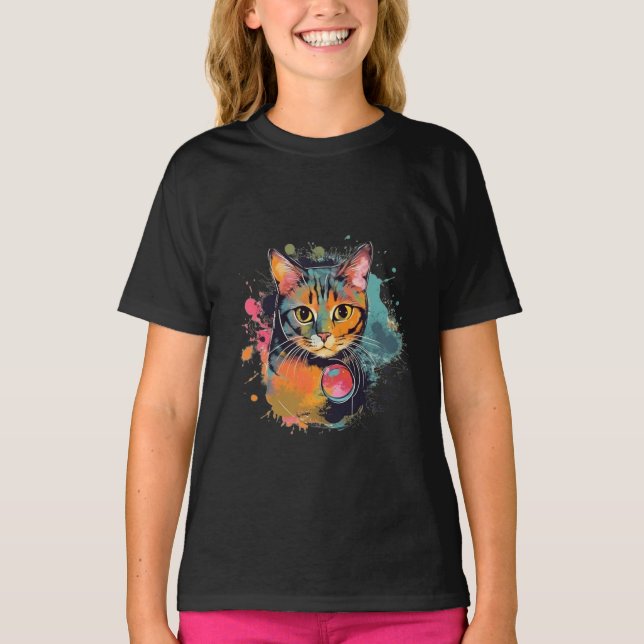Camiseta cute cat design  (Anverso)