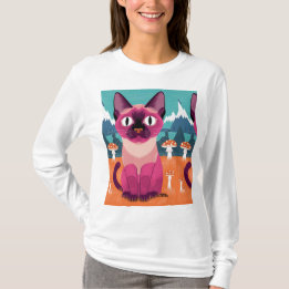 Camiseta Cute Cat - Diseño de diversión felina
