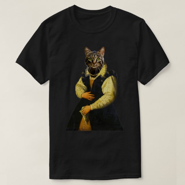 Camiseta Cute cat Distinguish Royal Dog Pets on renaissance (Diseño del anverso)