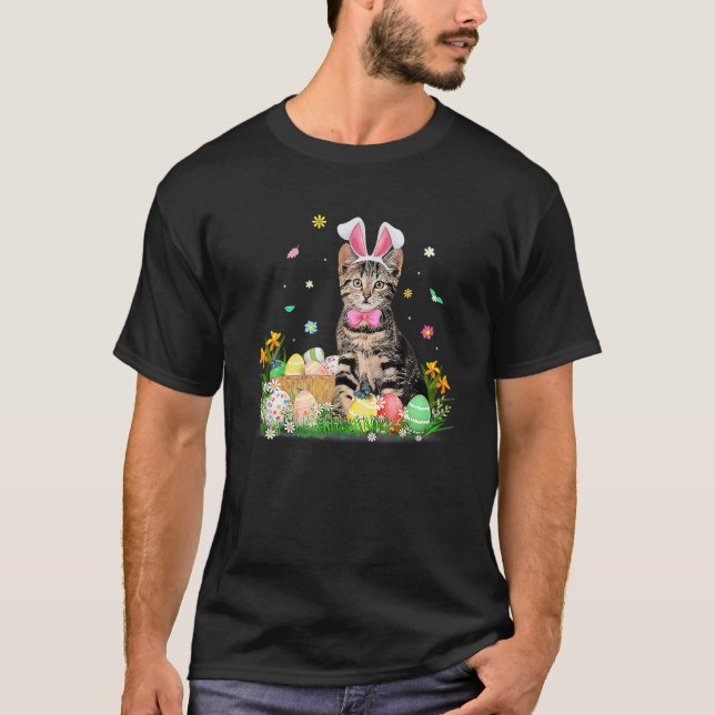 Camiseta Cute Cat Easter Day Bunny Eggys Costume (Anverso)