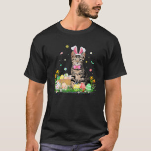 Camiseta Cute Cat Easter Day Bunny Eggys Costume Gift Mens 
