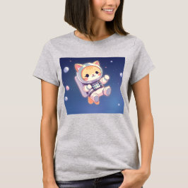 Camiseta Cute cat en estilo de anime Space