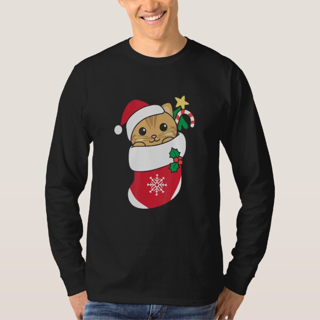 Camiseta Cute Cat For Christmas Cat 1 (Anverso)