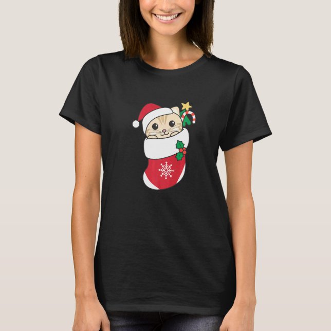 Camiseta Cute Cat For Christmas Cat  5 (Anverso)