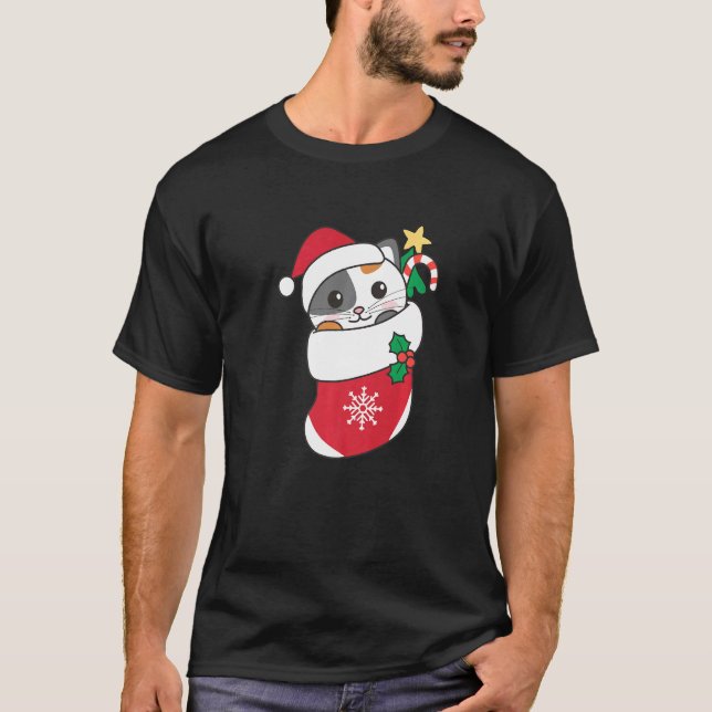Camiseta Cute Cat For Christmas Cat 9 (Anverso)