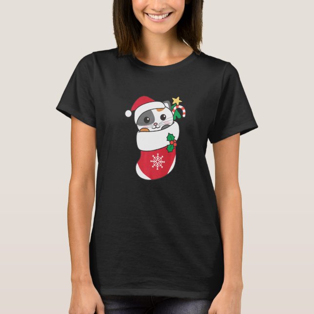 Camiseta Cute Cat For Christmas Cat 9 (Anverso)