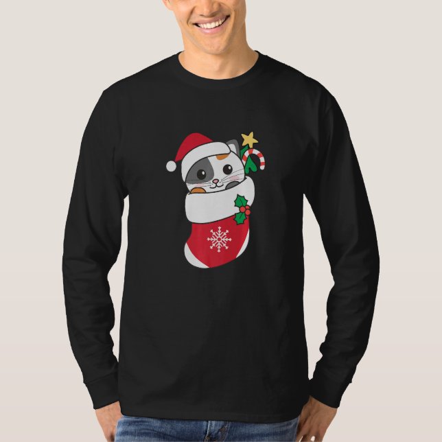 Camiseta Cute Cat For Christmas Cat 9 (Anverso)