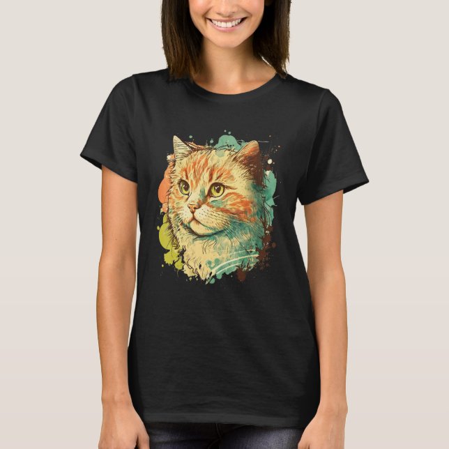 Camiseta Cute Cat for kitten  Colorful Kitty (Anverso)