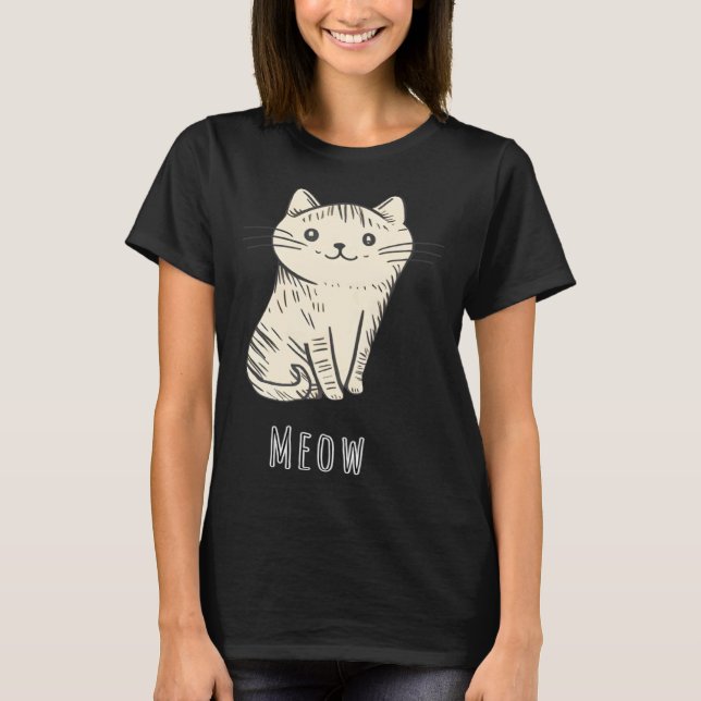 Camiseta Cute Cat   For Womens and Mens Cat Mom and Cat Dad (Anverso)