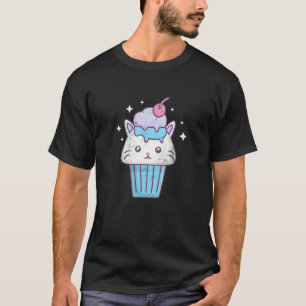 Camiseta Cute Cat Helado Cono Sundae Postre